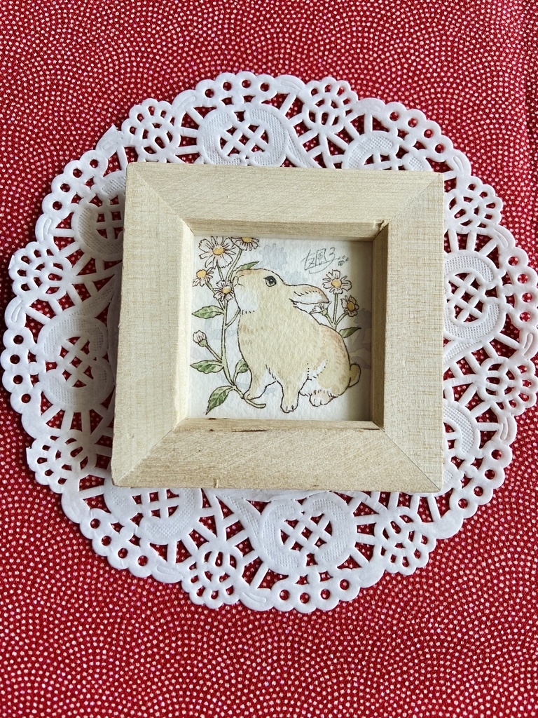 原画「カモミールとうさぎ」