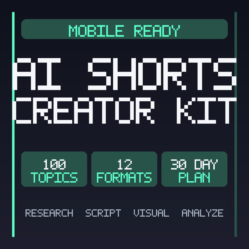 量産に見せないAI雑学Shorts制作キット｜100企画・台本・映像・分析テンプレ
