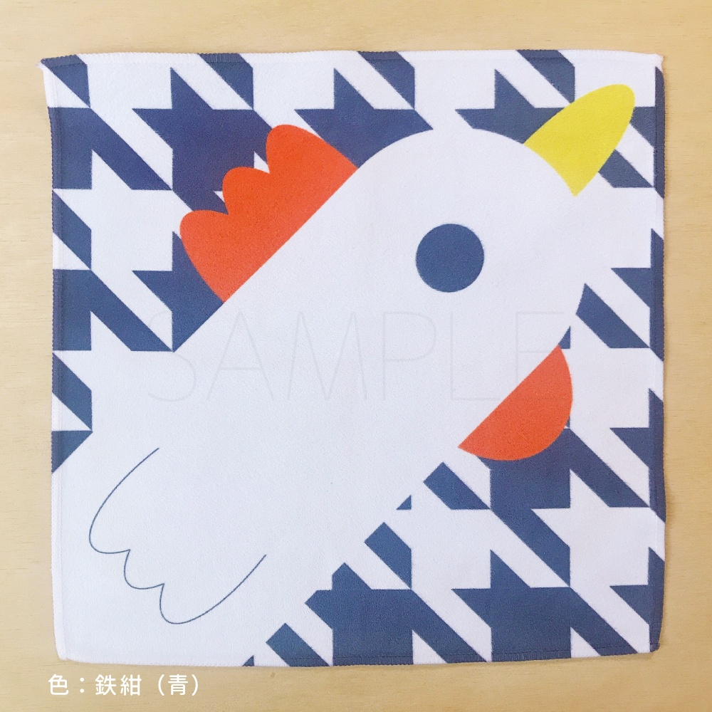 千鳥格子の棒棒鶏ハンカチ