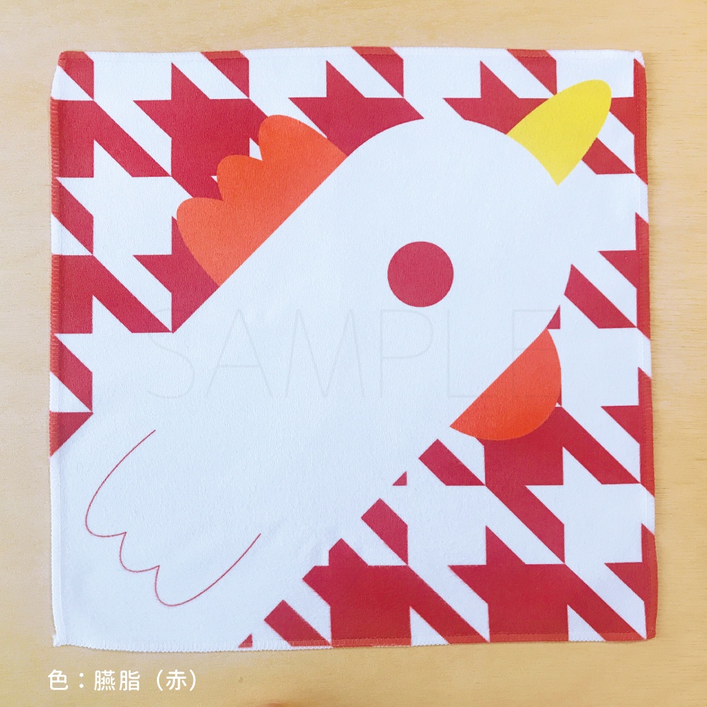 千鳥格子の棒棒鶏ハンカチ