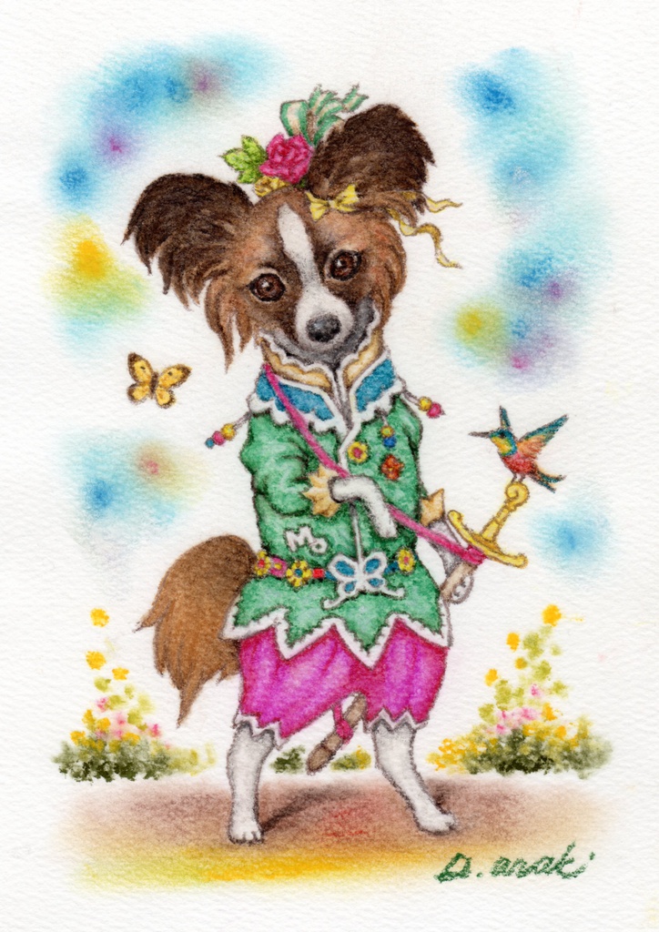 【額縁無し】ペットのパステル肖像画(A5サイズ:210×148mm)