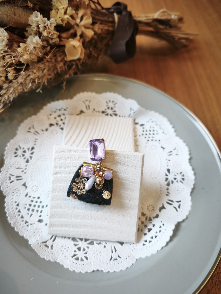 【展示】ビジュー×インド刺繍リボン【にじそうさく11】