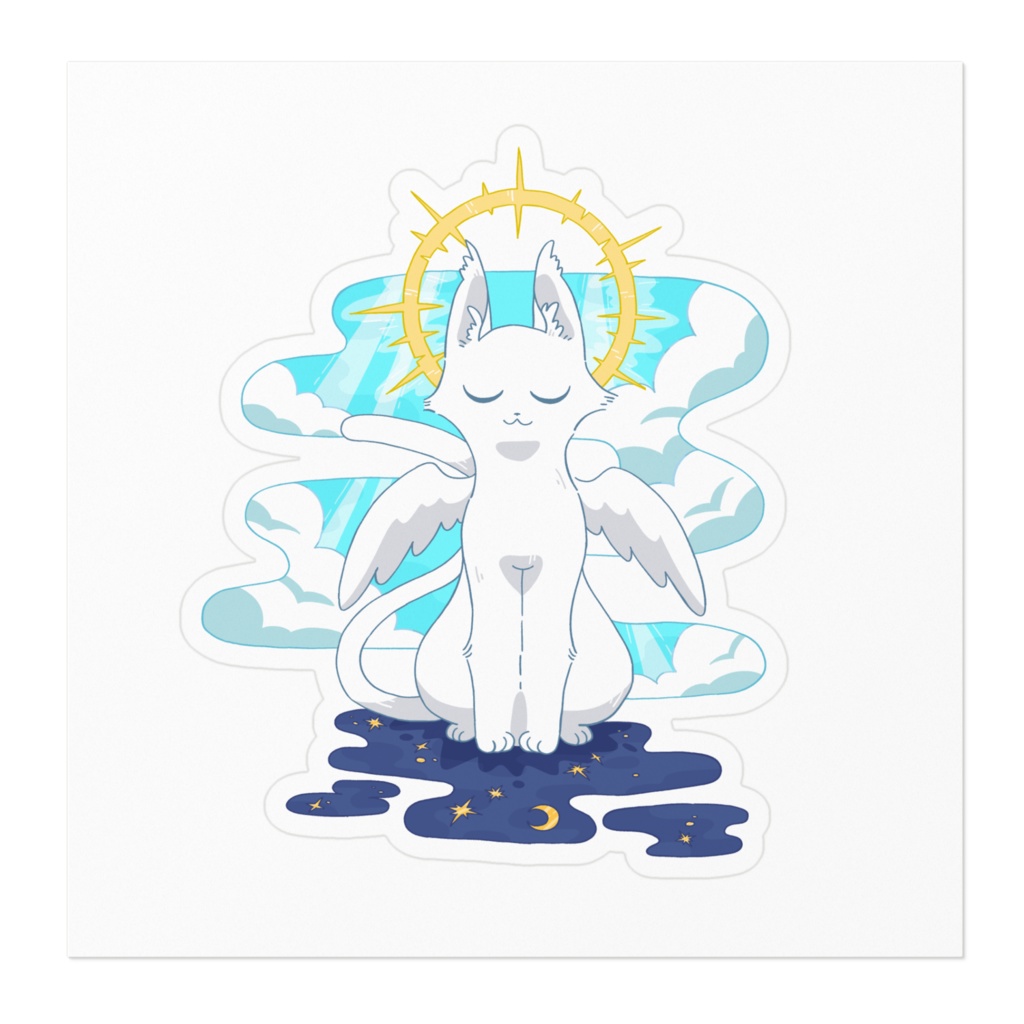 天使ねこのステッカー
