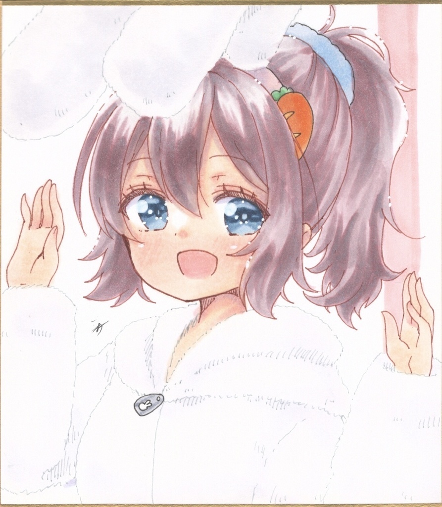 艦これ 青葉 ミニ色紙 うさぎ