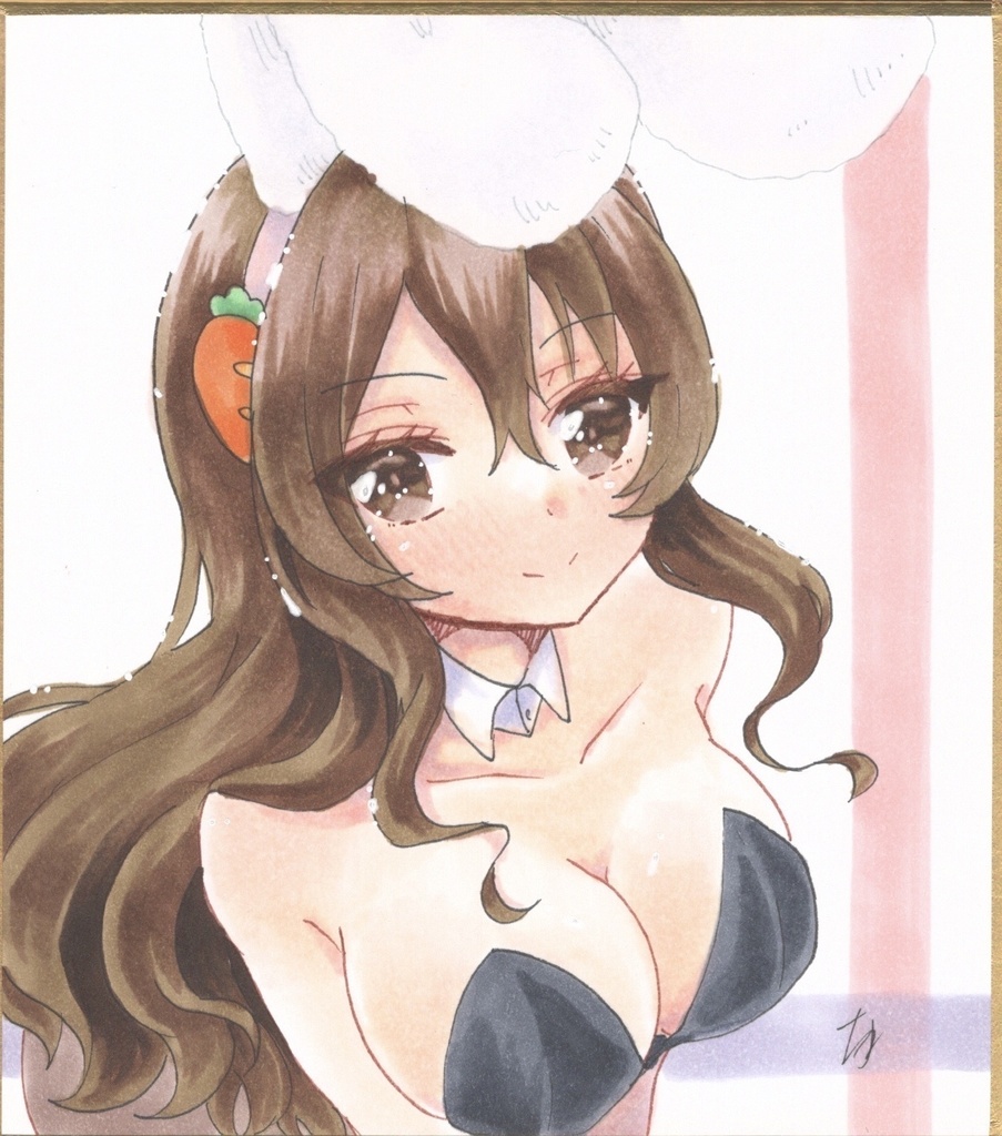 艦これ 足柄 ミニ色紙 バニー