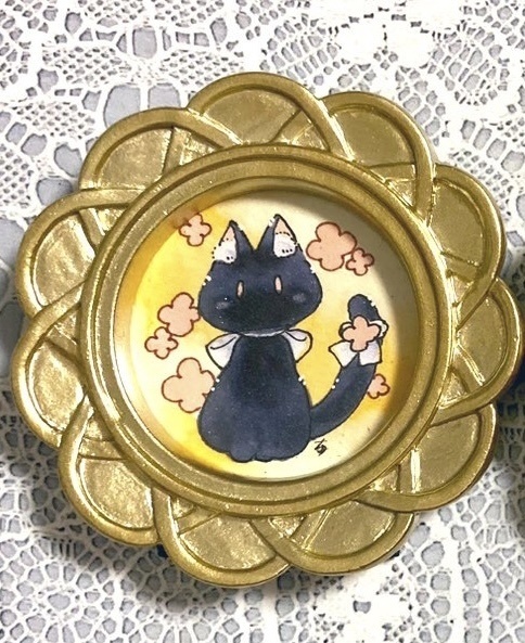 ミニ額 にゃお 猫の日 コピック