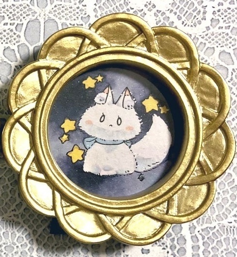 ミニ額 ユッキー 猫の日 コピック