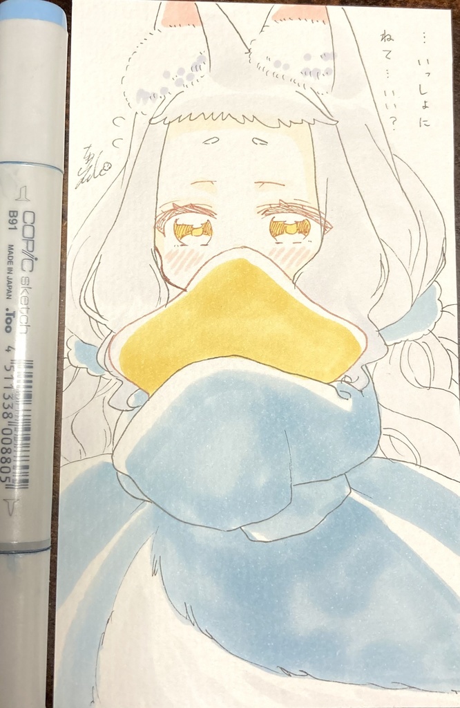 うちの子 雪叶ユキ アナログイラスト 1日1絵ちま