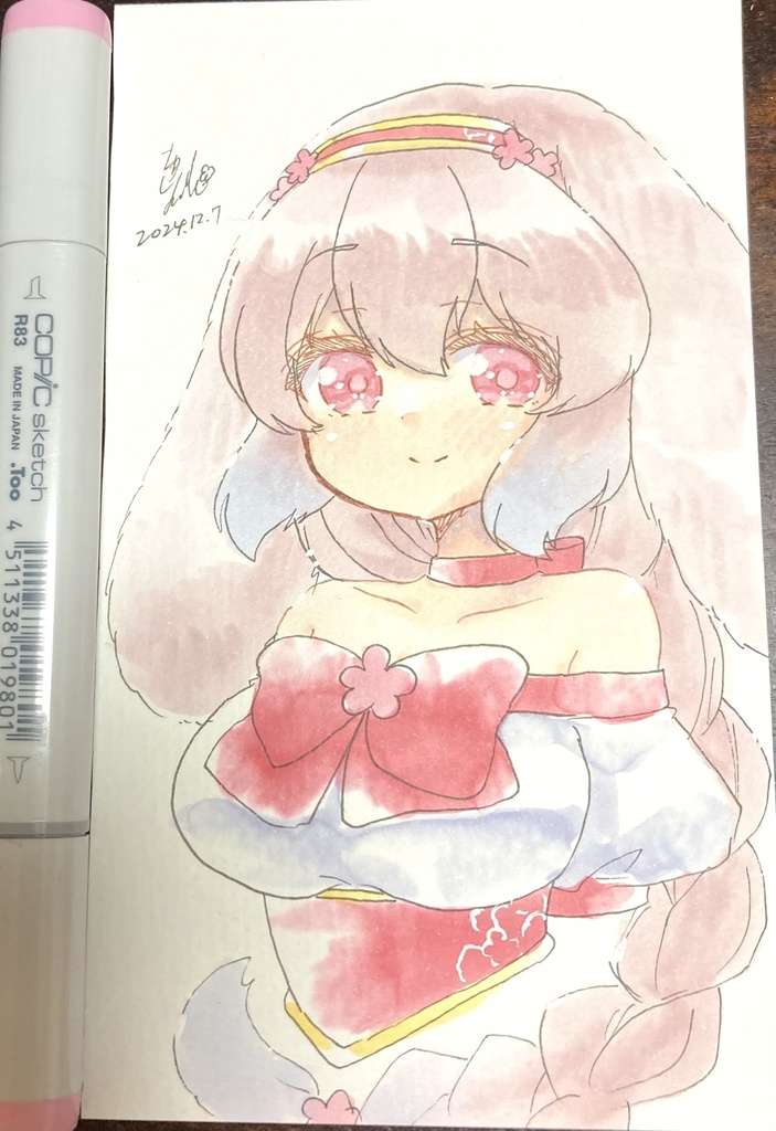 うちの子 花和はな アナログイラスト 1日1絵ちま