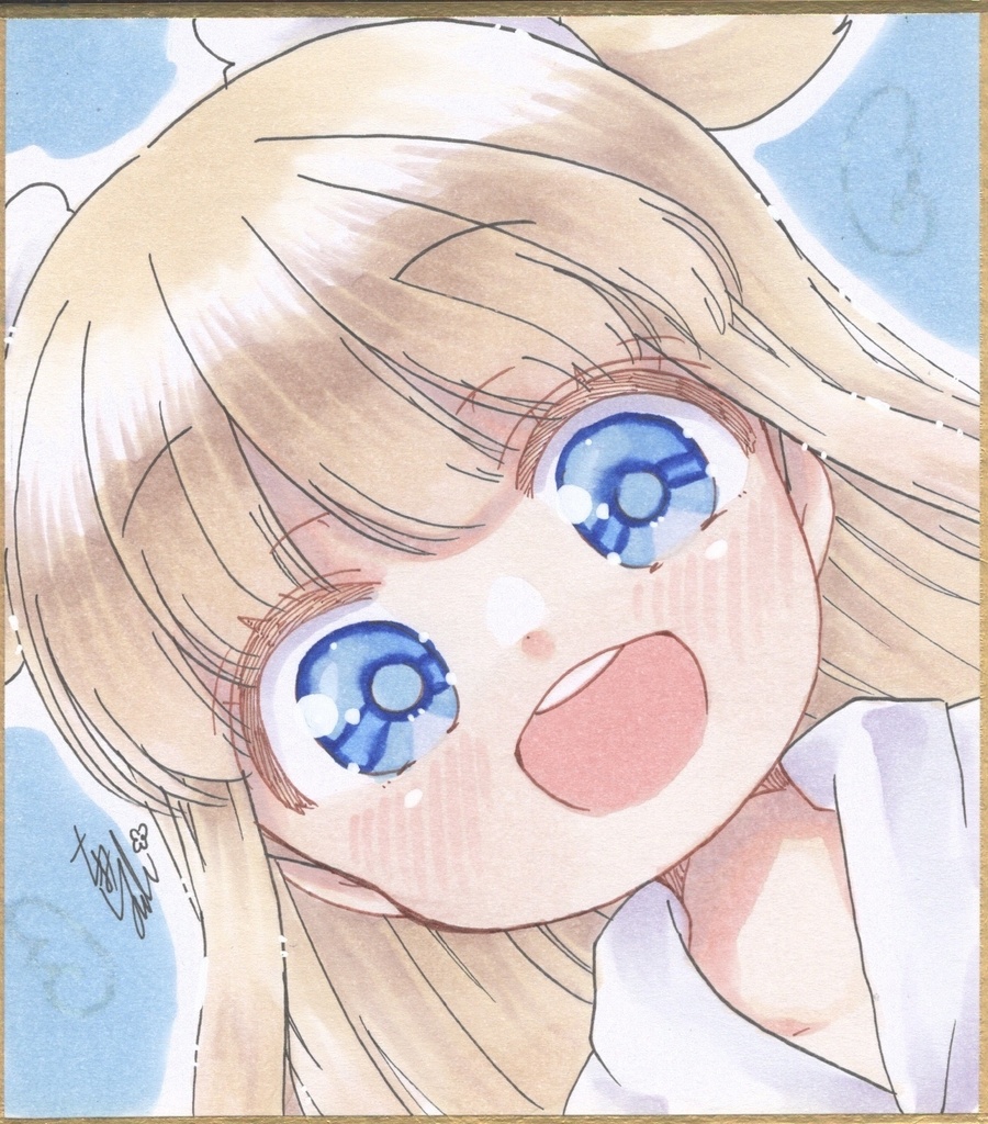 うちの子原画 日和ひな ミニ色紙