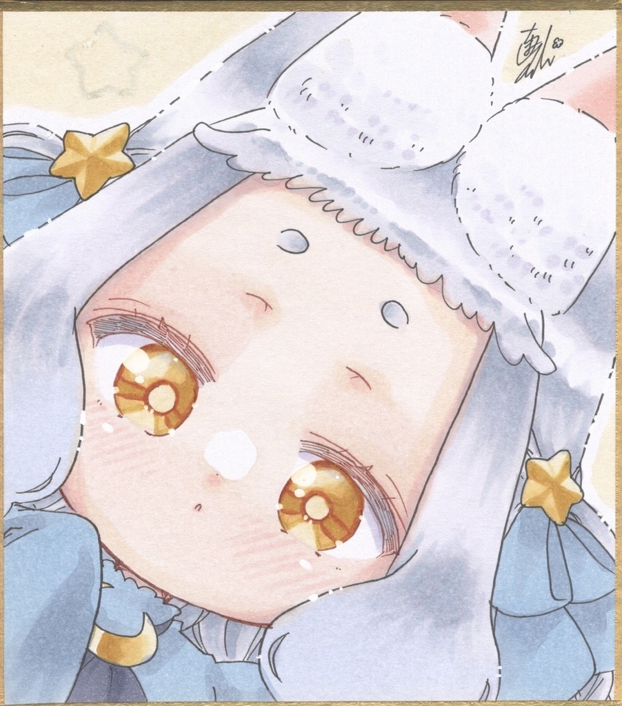 うちの子 雪叶ユキ ミニ色紙原画