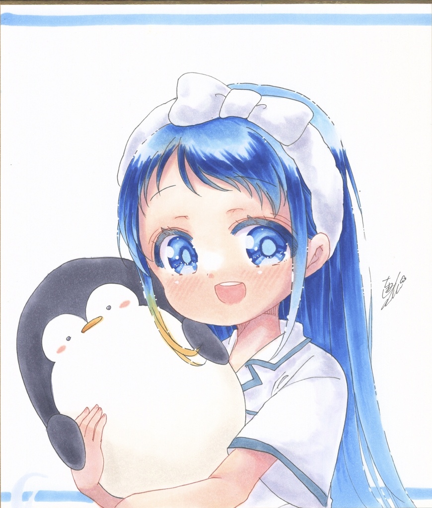 アナログコピック手描き中色紙 艦これ 五月雨