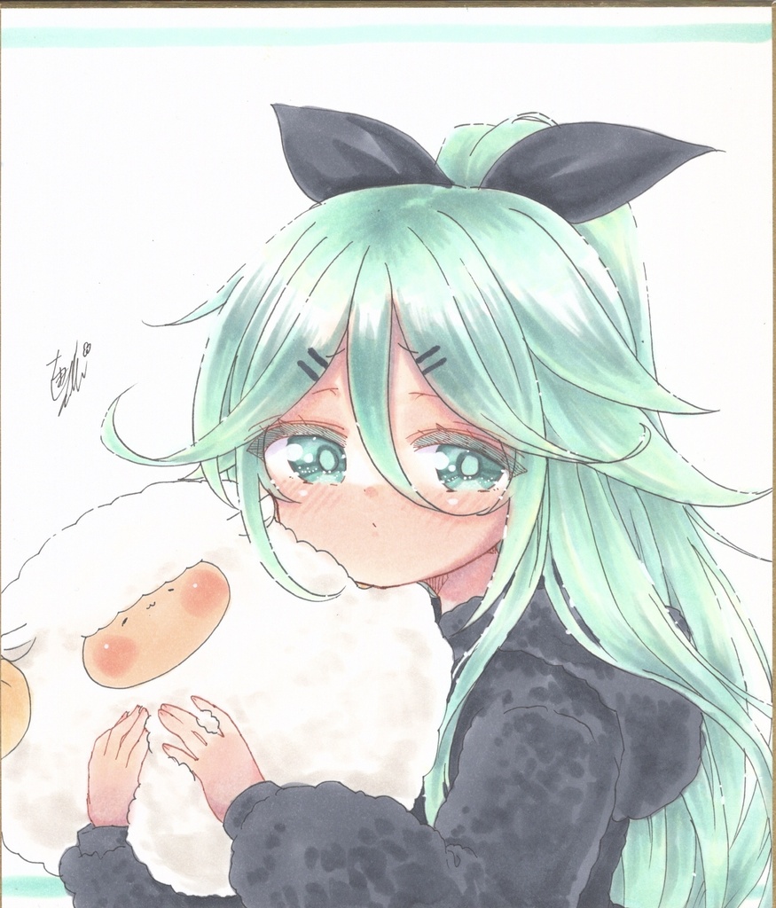 アナログコピック手描き中色紙 艦これ 山風