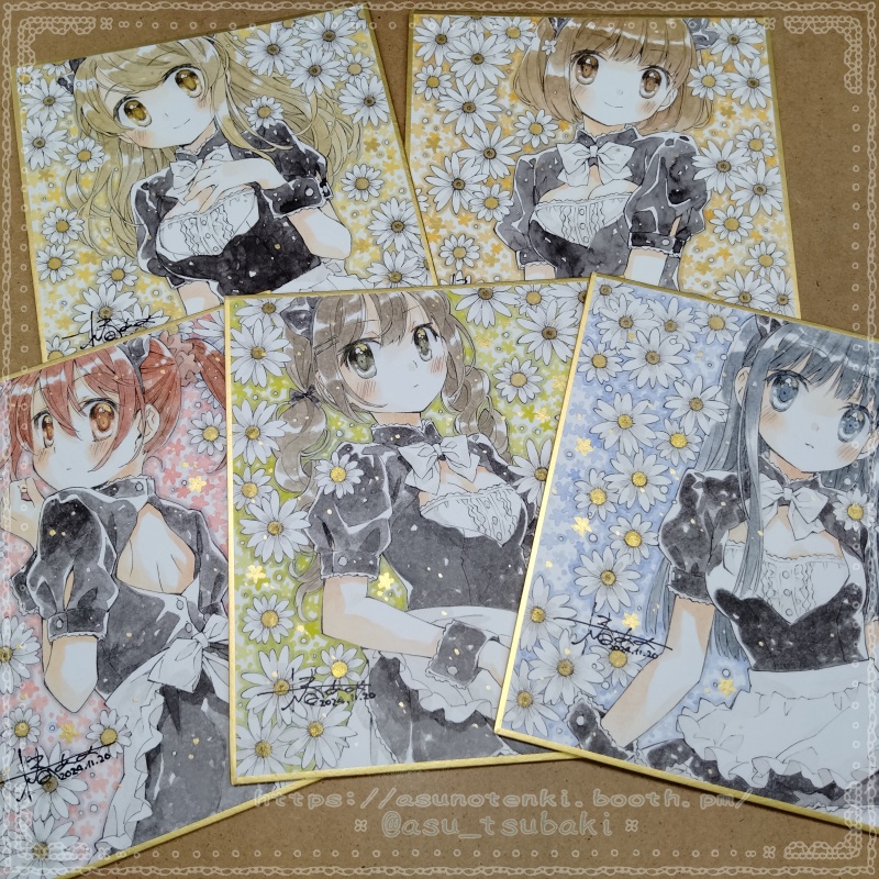 ミニ色紙 メイドさん(各種)