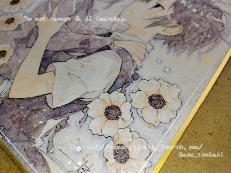 ミニ色紙原画 みつ&恭子