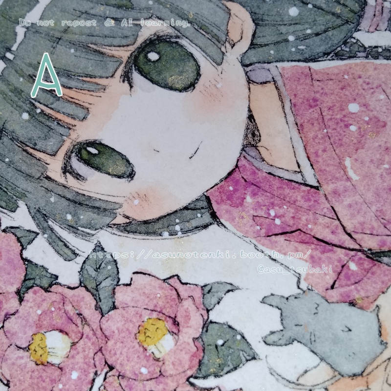 豆色紙原画 座敷童子たんとねずみさん 各種