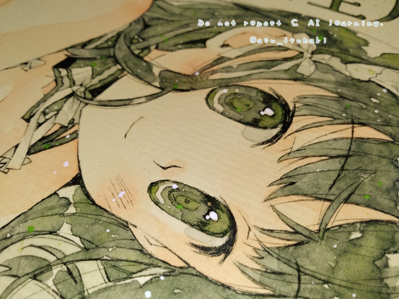 イラスト色紙 安奈