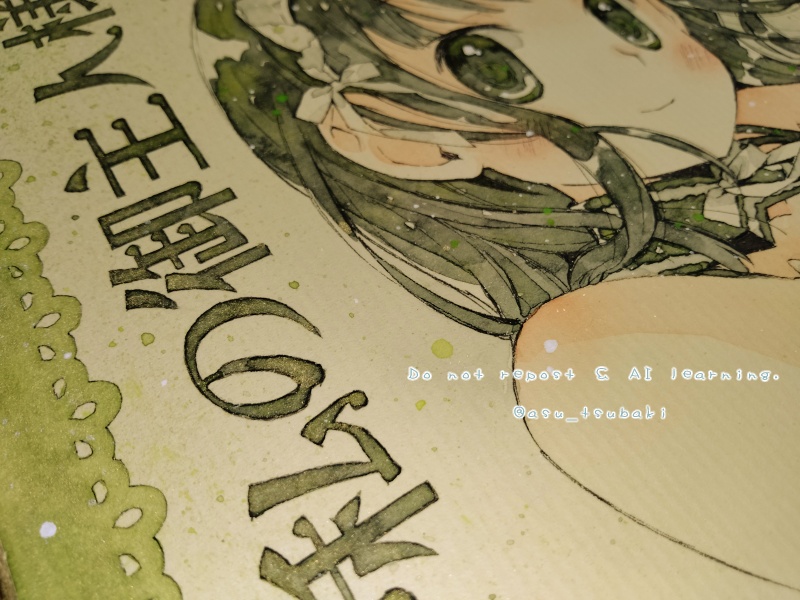 イラスト色紙 安奈