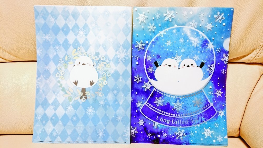 クリアファイル（シマエナガ柄、ペンギン柄）