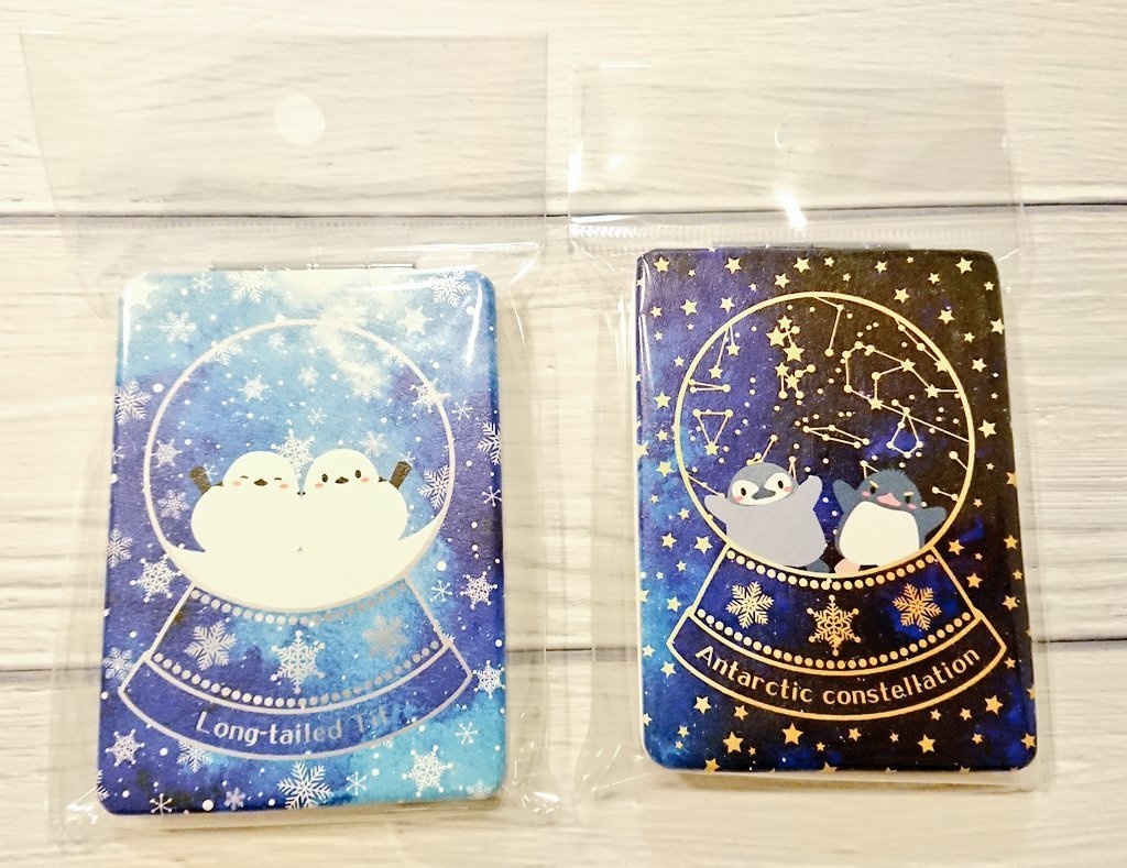 折りたたみコンパクトミラー（シマエナガ柄のみ）