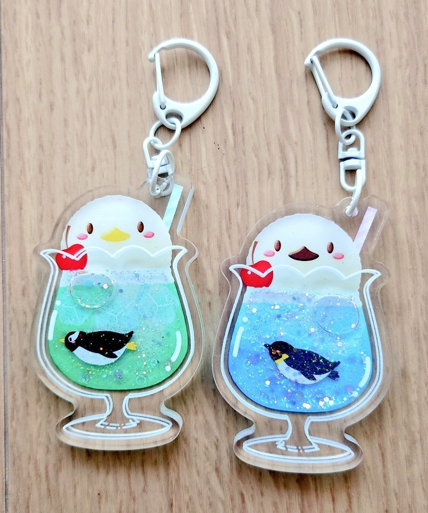 オイル入りクリームソーダアクリルキーホルダー