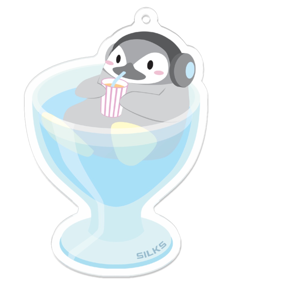 グラスペンギンアクリルキーホルダー