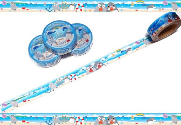 SUMMERペンギンのマスキングテープ