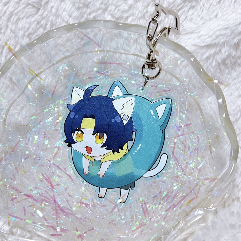 ねこまさ浮き輪アクキー