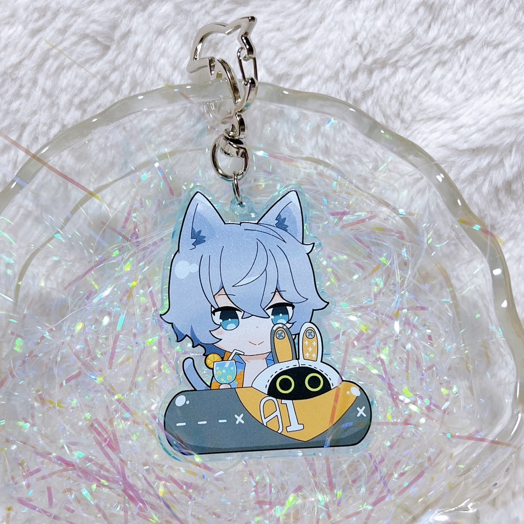 にゃキラ浮き輪アクキー