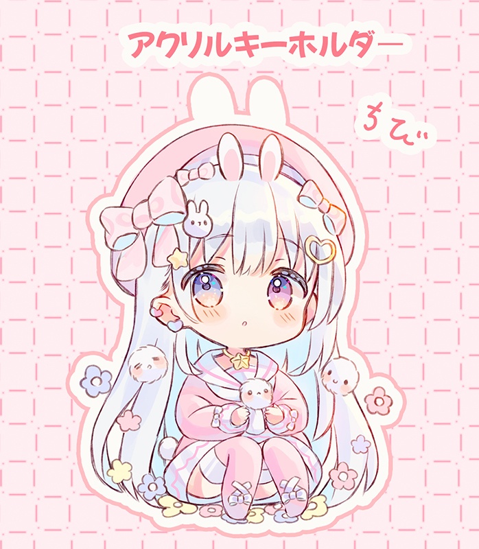 アクリルキーホルダー　冬ウサネザー