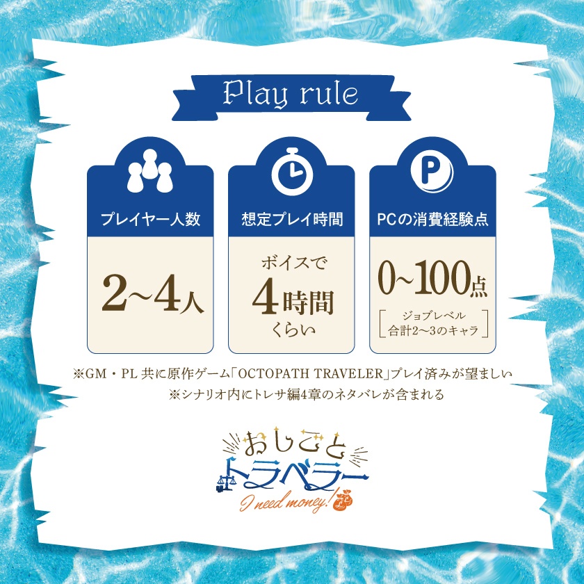 おしごとトラベラー【オクトラTRPGシナリオ】