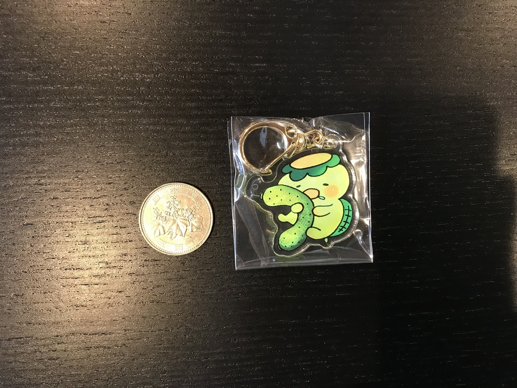カッパちゃんアクキー(きゅうり抱っこ)
