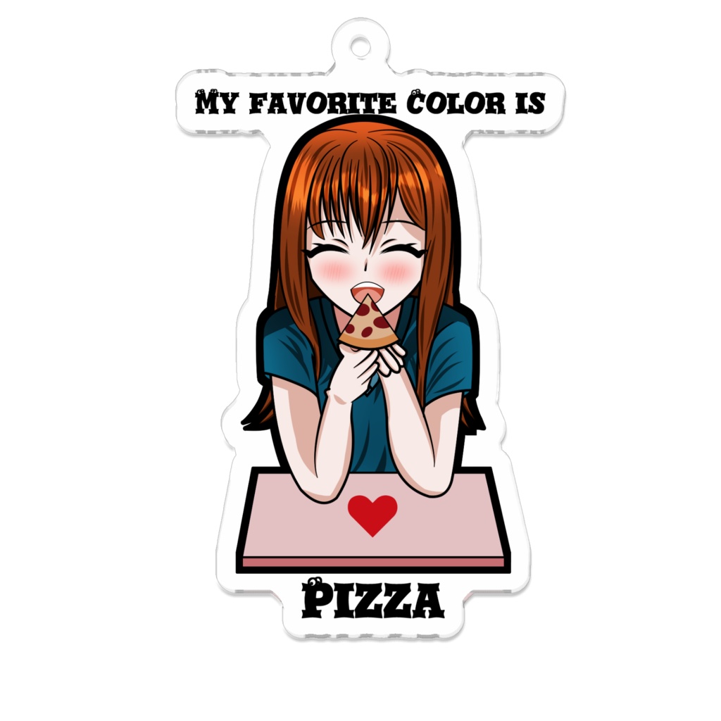 Pizza Girl Keychain
