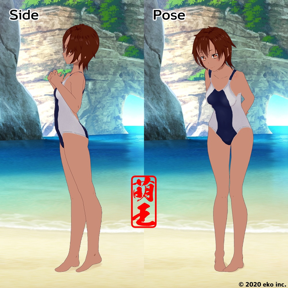 【VRoid】一ノ瀬かがよ(v1.0.5_vroid形式同梱版/商用利用可) モブ子シリーズ