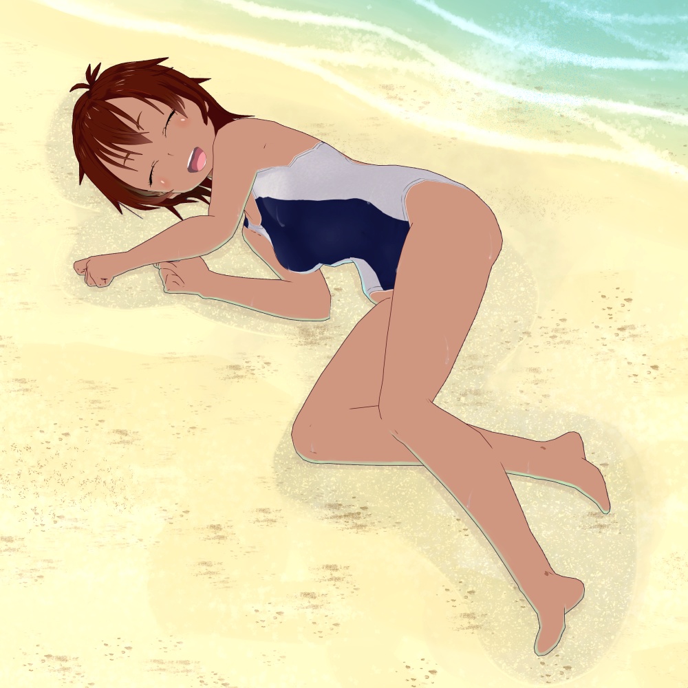 【VRoid】一ノ瀬かがよ(v1.0.5_vroid形式同梱版/商用利用可) モブ子シリーズ