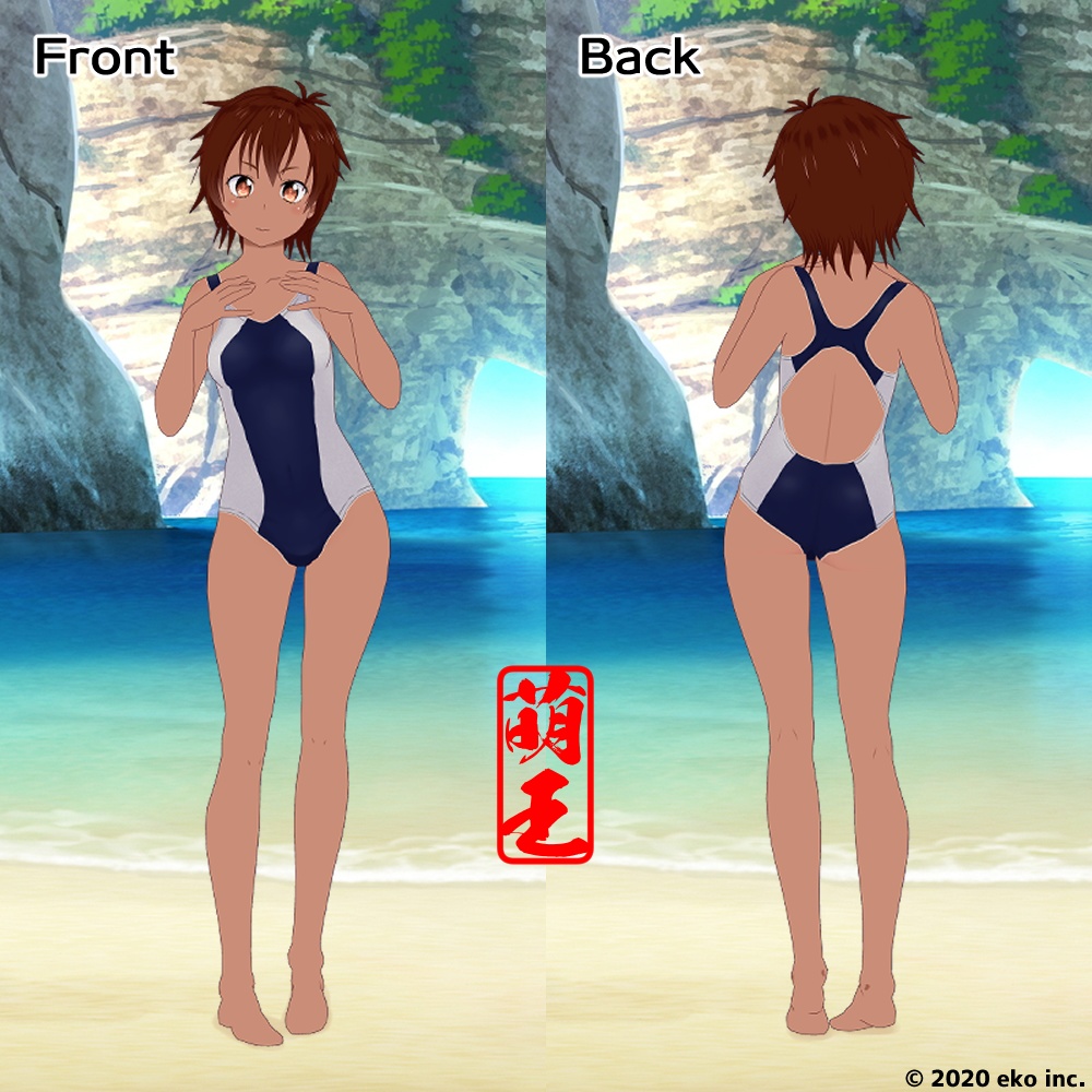 【VRoid】一ノ瀬かがよ(v1.0.5_vroid形式同梱版/商用利用可) モブ子シリーズ