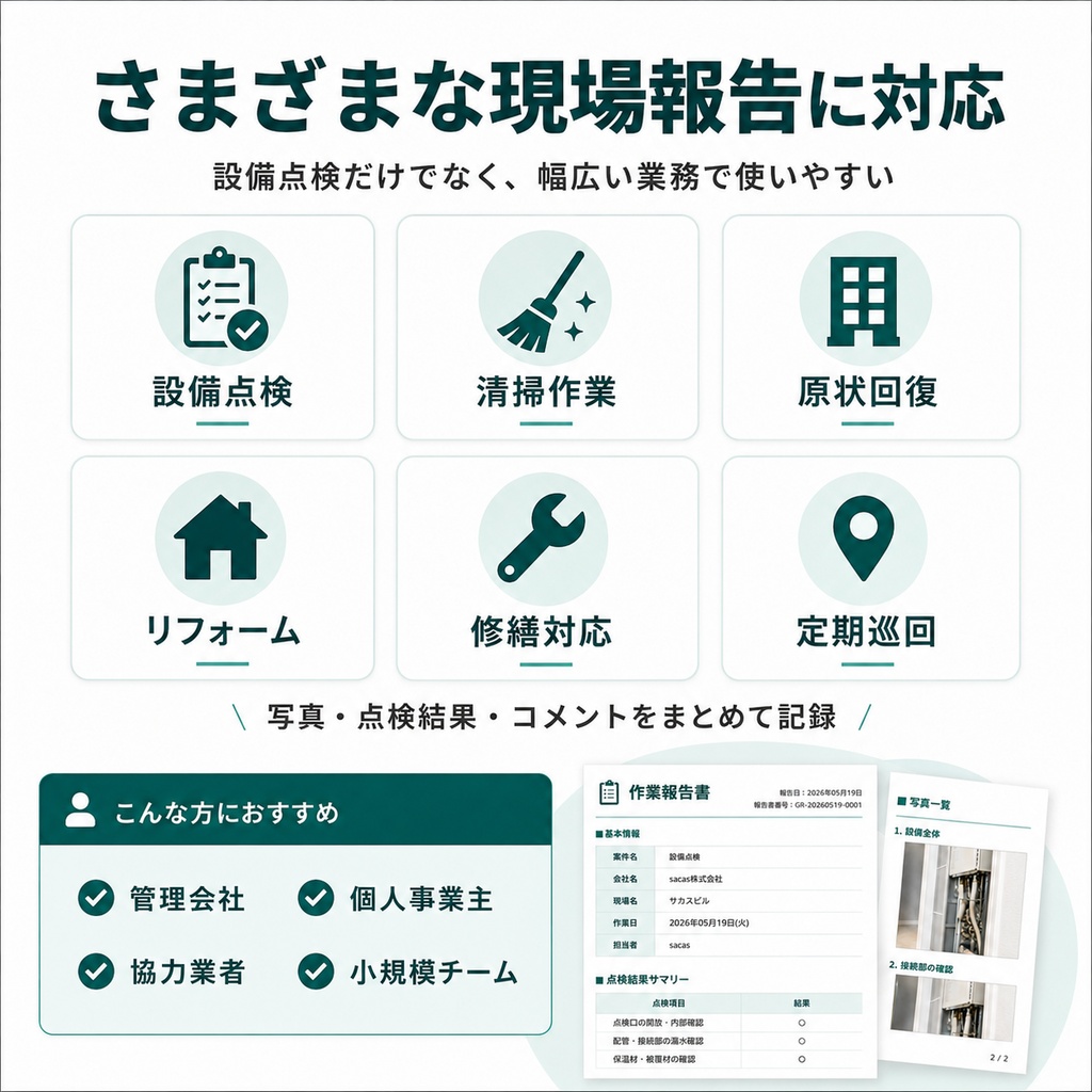 写真付き作業報告書PDFメーカー|現場写真から報告書をかんたん作成