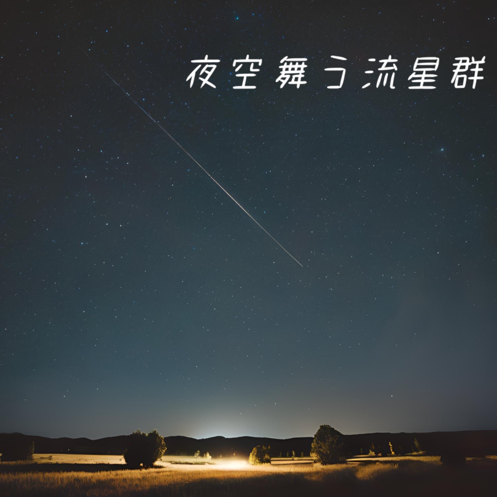 夜空舞う流星群