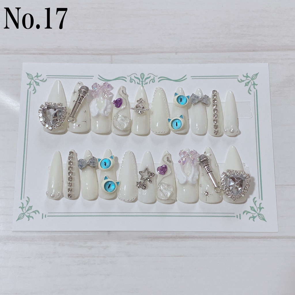 【No.17】エイリアンステージ　ALNST ALIENSTAGE SUA スア　イメージ　ネイルチップ 【白　宇宙】