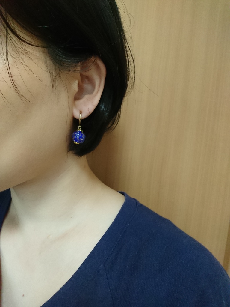 ドラクエ風イヤリング 青