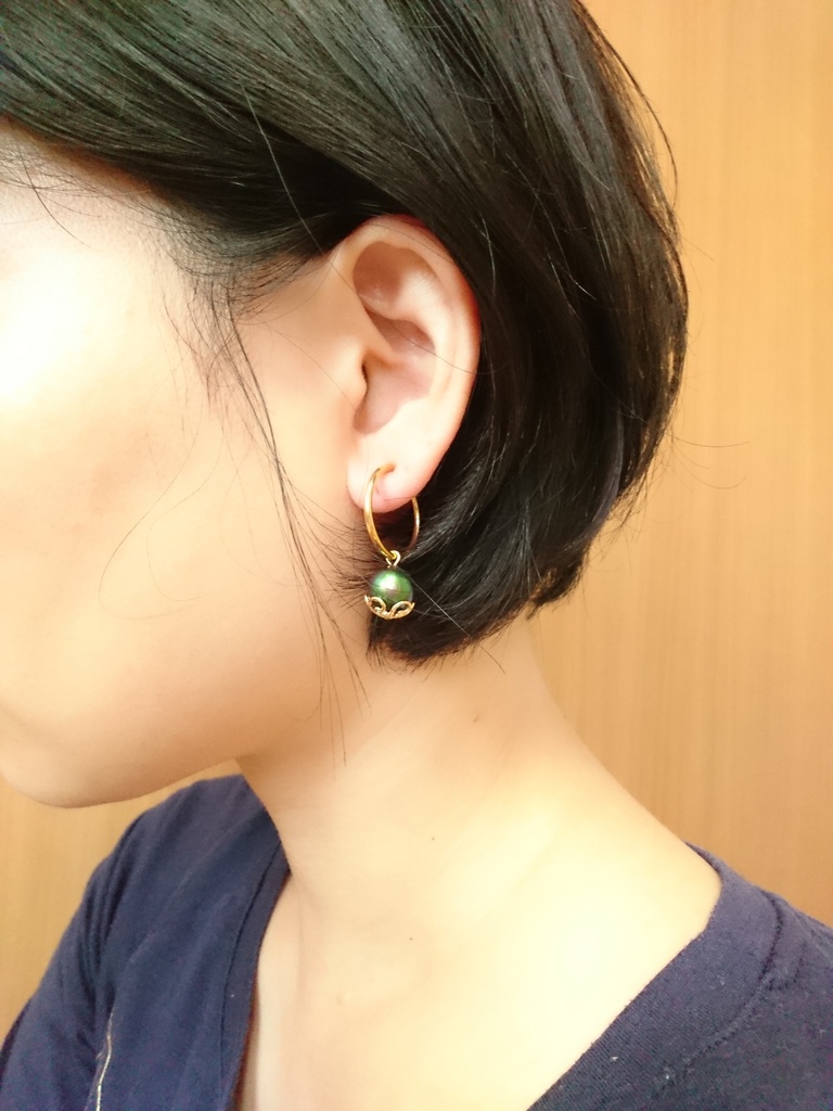 ドラクエ風イヤリング 緑