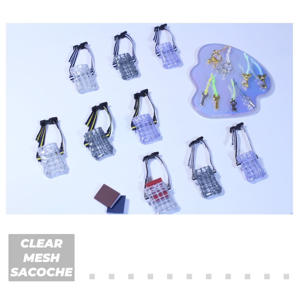 クリアメッシュサコッシュ WHITE