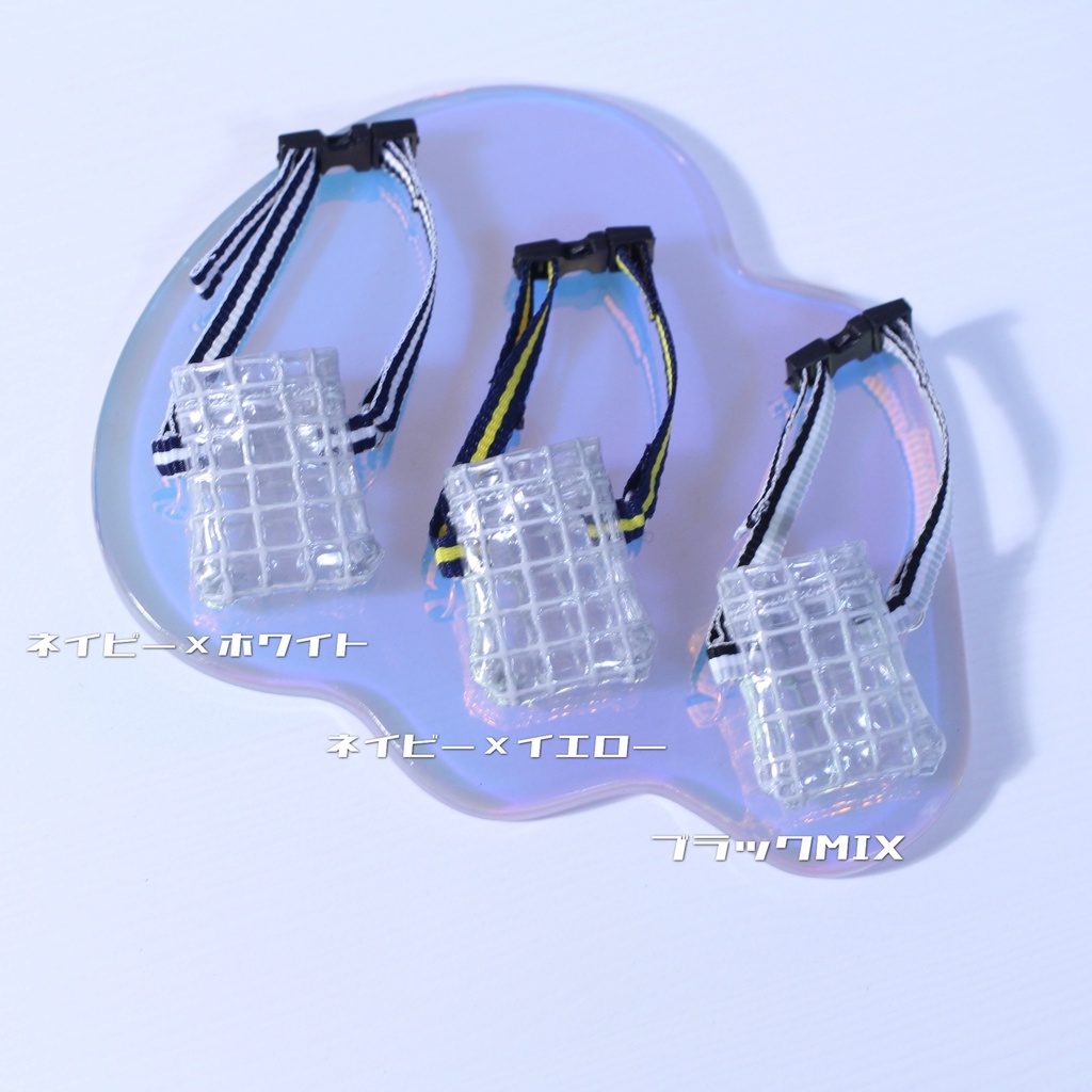 クリアメッシュサコッシュ WHITE