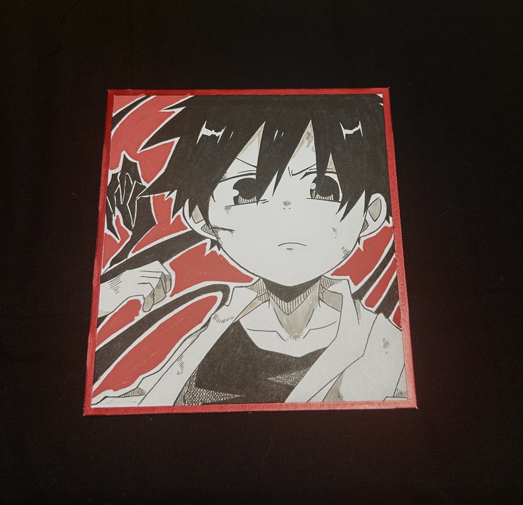 描き下ろし色紙「戦闘ver.ケンタ」