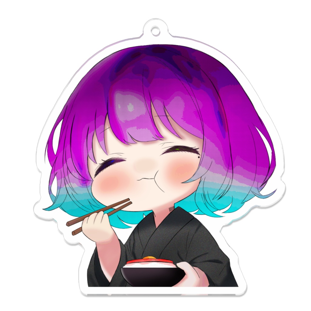 もぐもぐ地獄太夫 アクリルキーホルダー(コーティング仕様)