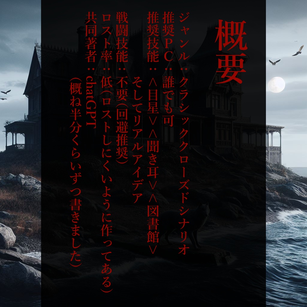 【CoCクラシック】邪教の館