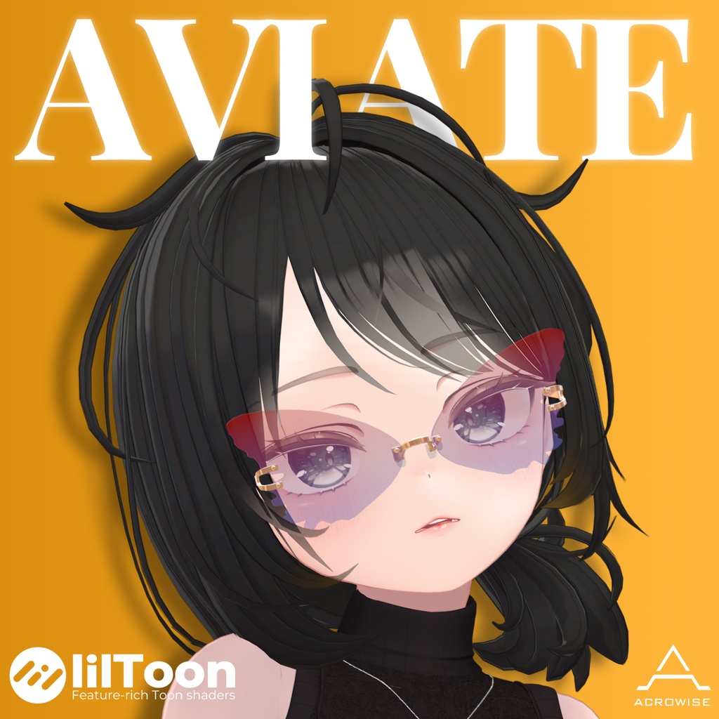 【VRChat向けアクセサリー】Aviate（サングラス）