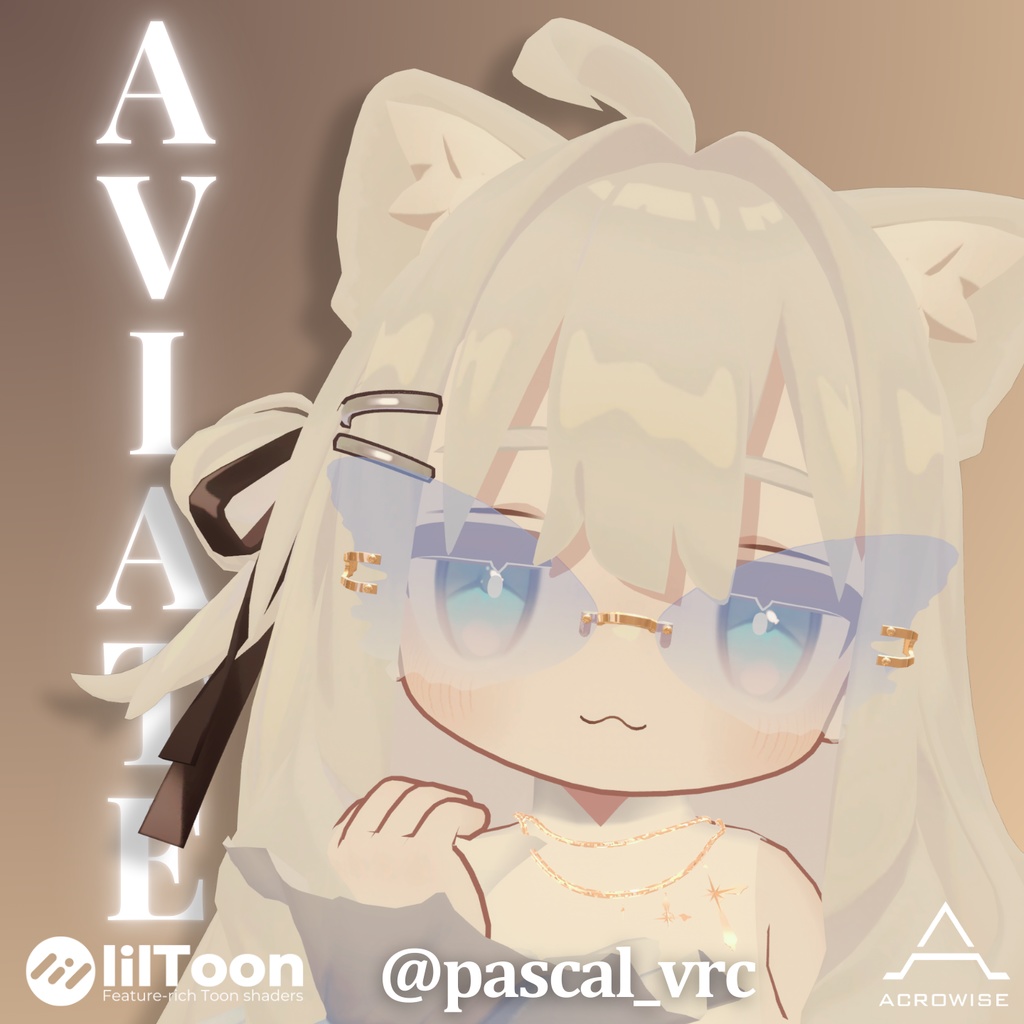 【VRChat向けアクセサリー】Aviate(サングラス)