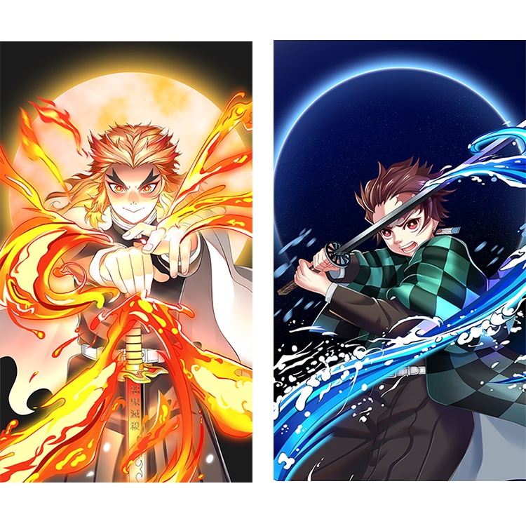 鬼滅の刃 竈門炭治郎 煉獄杏寿朗 抱き枕カバー 1/2サイズ 抱き枕カバー