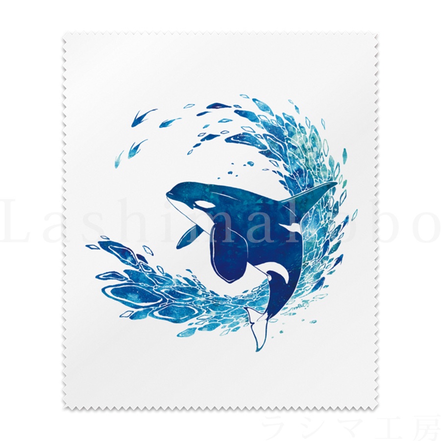 「 Blue World Children_orca blue design 」 < レンズクリーナー >